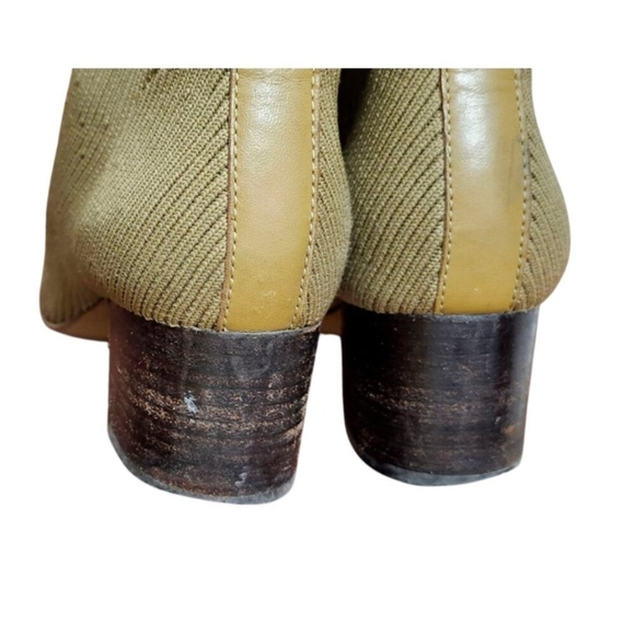 Everlane Khaki Day Glove Ribbed Knit Pull On Ankle Booties Women’s Size 8 - Picture 7 of 10